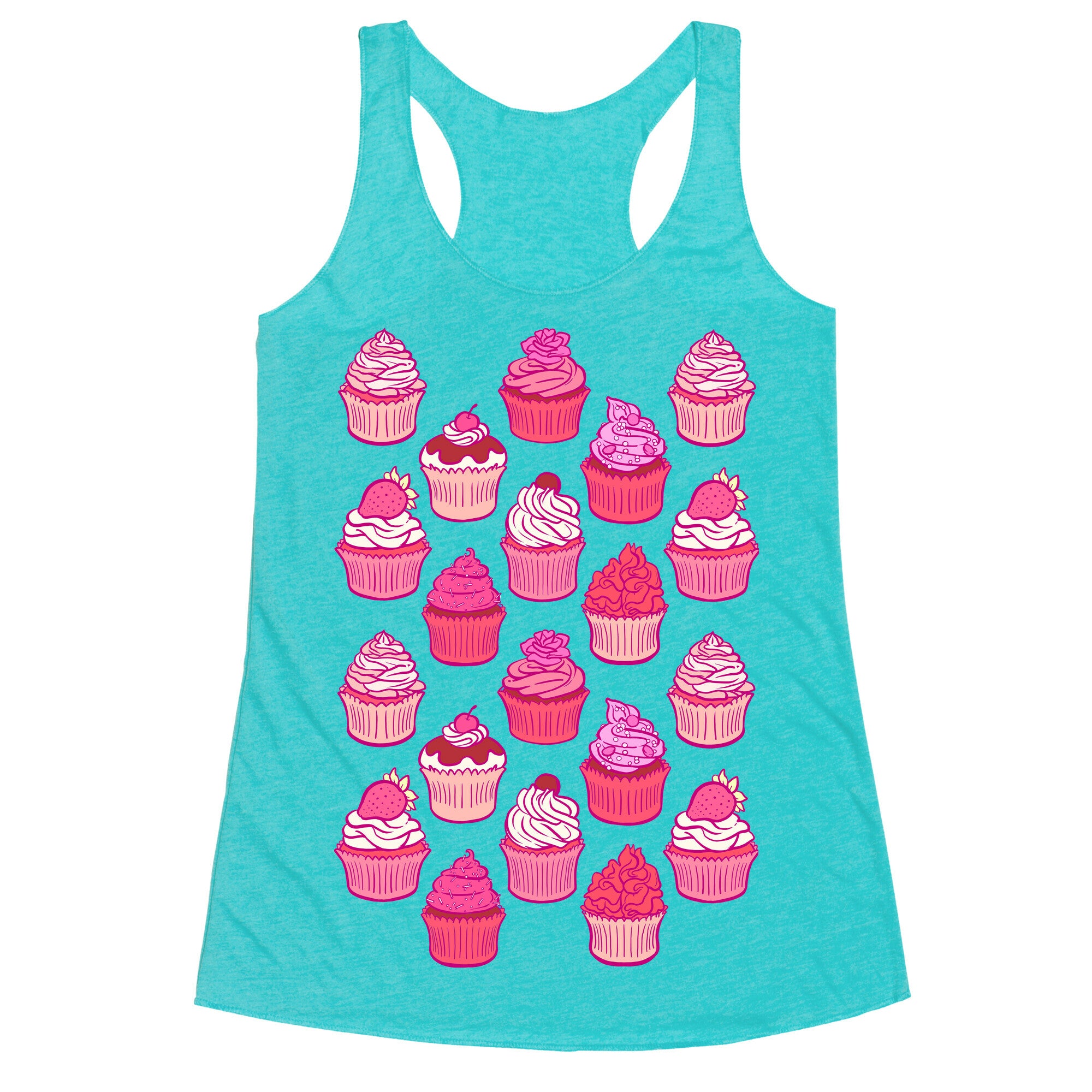 Pretty Pastel Cupcakes Racerback Tank
